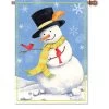 28 In. Flag - Snowman Cardinals -Kite Shop 57116g SnowmanAndCardinals