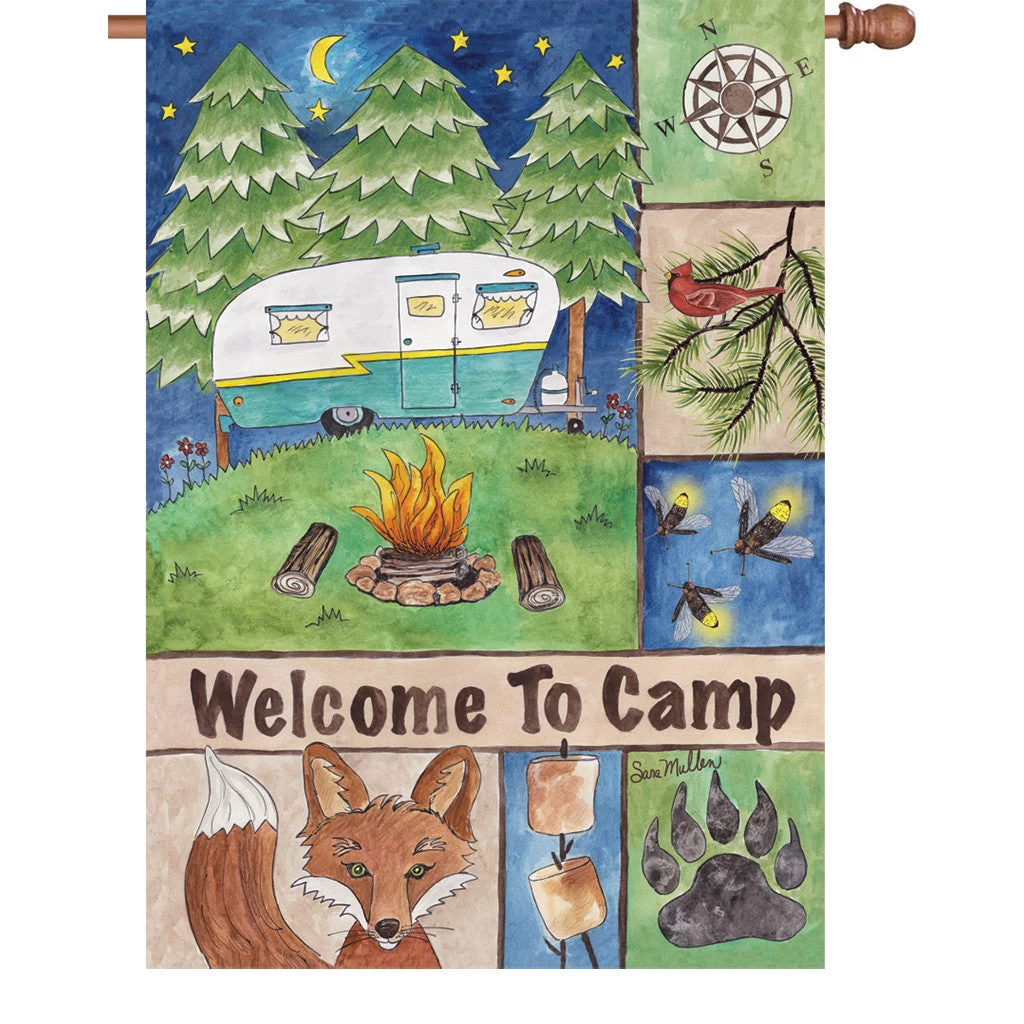 28 In. Flag - Welcome To Camp 3 28 In. Flag - Welcome To Camp