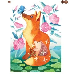 28 In. Flag - Fox & Hedgehog
