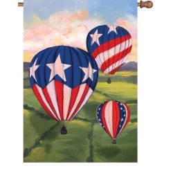 28 In. Flag - Patriotic Hot Air Balloons