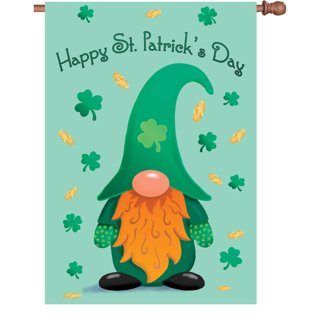28 In. Flag - St. Patrick's Day Gnome 3 28 In. Flag - St. Patrick's Day Gnome