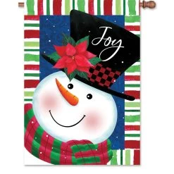 28 In. Flag - Snowman Joy
