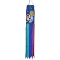 Embroidered Applique Windsock - Space Cats