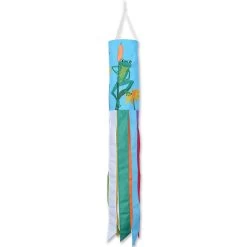 Embroidered Applique Windsock - Frogs
