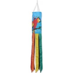 Embroidered Applique Windsock - Parrot And Cockatoo Party