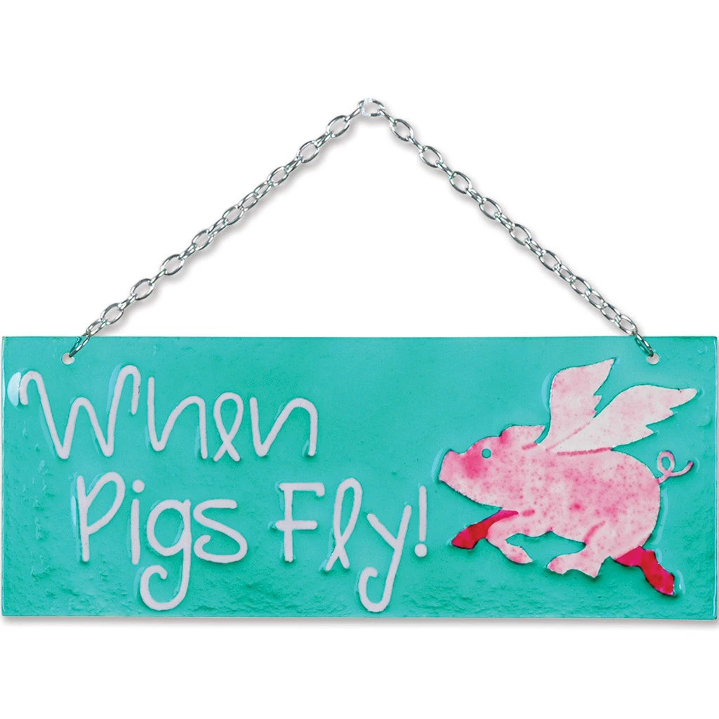 Glass Expression - Pigs Fly 3 Glass Expression - Pigs Fly