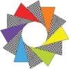 80 In. F-Stop Spinner For Kites And Line - Rainbow Op-Art -Kite Shop 99294g rainbow OpArt 80inchFstop