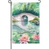 12 In. Flag - Waterlily Garden