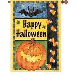 28 In. Flag - Halloween Smiles