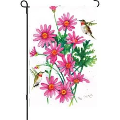 12 In. Flag - Pink Daisies